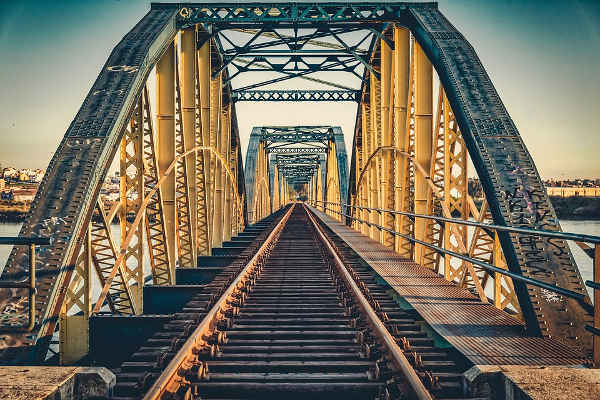 steel train bridge