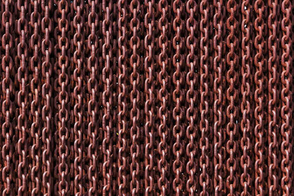 rusty iron chain