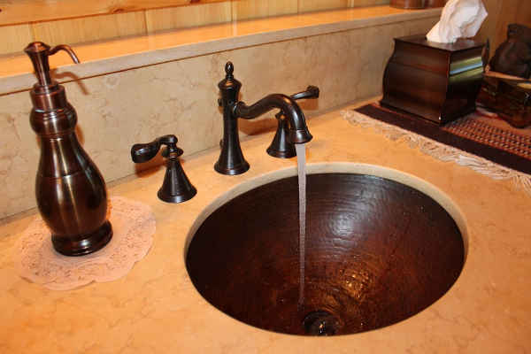 copper bathroom sink faucets